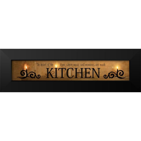 Kitchen Black Modern Wood Framed Art Print by Vieira, Robin-Lee