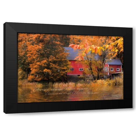 Reflections Black Modern Wood Framed Art Print with Double Matting by Vieira, Robin-Lee
