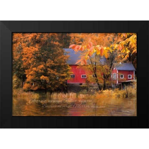 Reflections Black Modern Wood Framed Art Print by Vieira, Robin-Lee