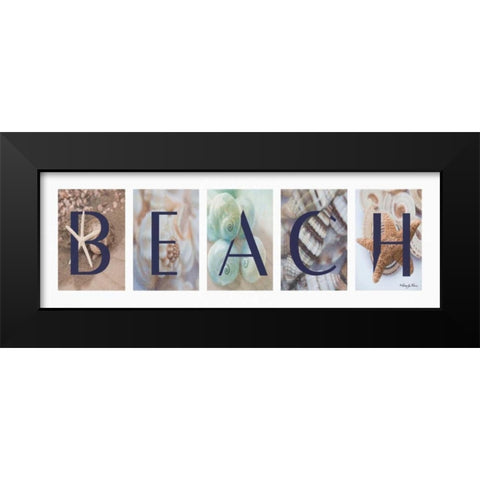 Beach Black Modern Wood Framed Art Print by Vieira, Robin-Lee