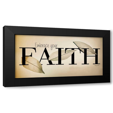 Embrace Your Faith Black Modern Wood Framed Art Print with Double Matting by Vieira, Robin-Lee