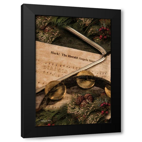 The Angels Sing Black Modern Wood Framed Art Print with Double Matting by Vieira, Robin-Lee