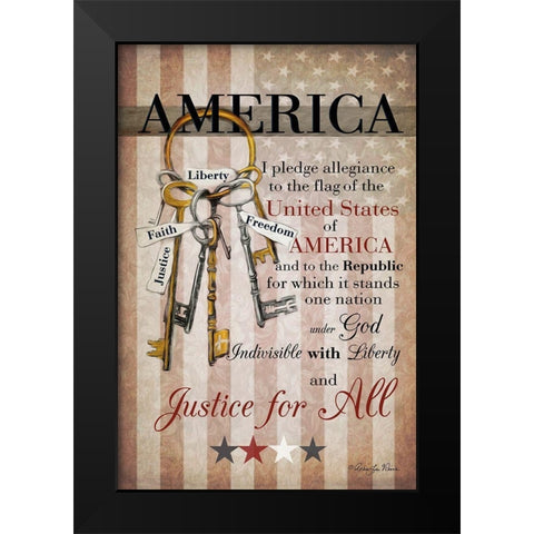 The Keys to Freedom Black Modern Wood Framed Art Print by Vieira, Robin-Lee