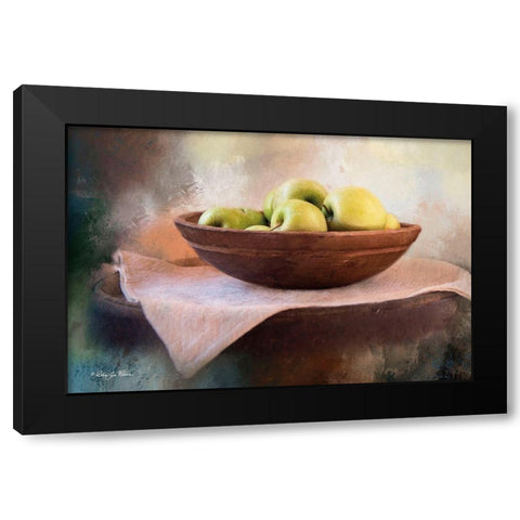Apple Still Life Black Modern Wood Framed Art Print with Double Matting by Vieira, Robin-Lee