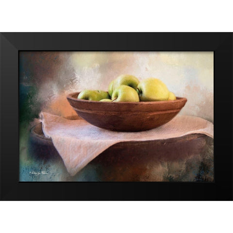 Apple Still Life Black Modern Wood Framed Art Print by Vieira, Robin-Lee