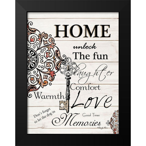 Home Black Modern Wood Framed Art Print by Vieira, Robin-Lee