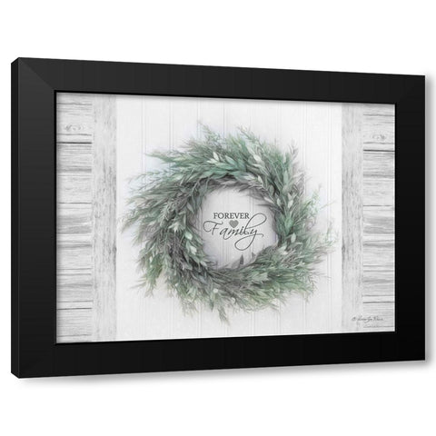 Forever Family Black Modern Wood Framed Art Print with Double Matting by Vieira, Robin-Lee