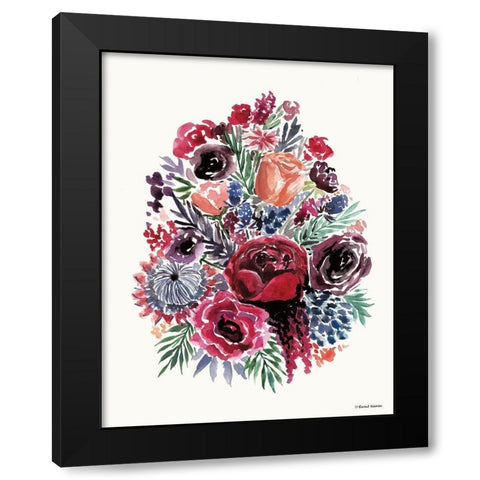 Moody Florals Black Modern Wood Framed Art Print with Double Matting by Nieman, Rachel