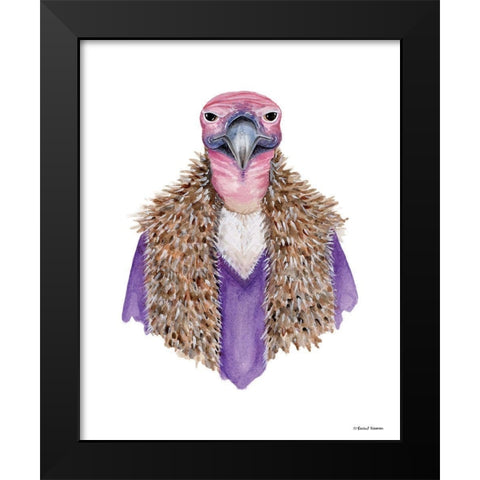 Vulture in a Vest Black Modern Wood Framed Art Print by Nieman, Rachel