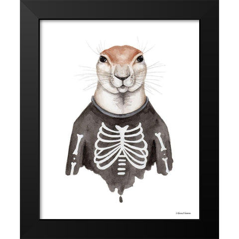 Xerus in an Xray Shirt Black Modern Wood Framed Art Print by Nieman, Rachel