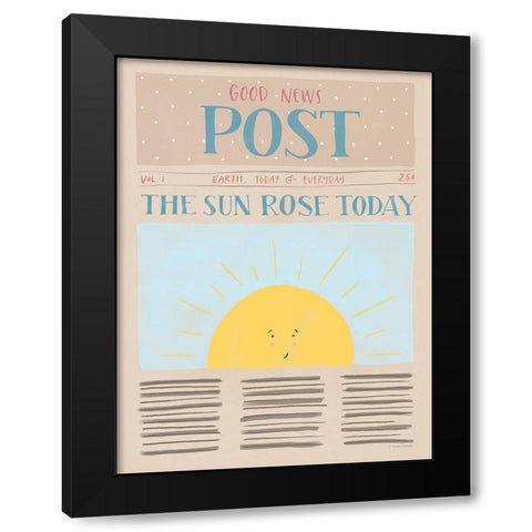 Good New Post Black Modern Wood Framed Art Print with Double Matting by Nieman, Rachel