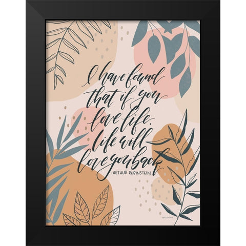 Love Life Black Modern Wood Framed Art Print by Nieman, Rachel