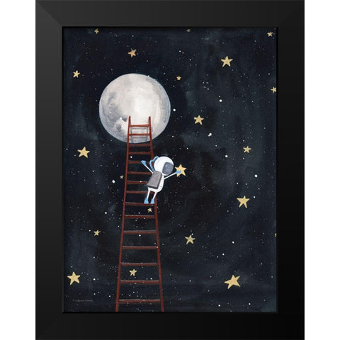 Grab a Star Black Modern Wood Framed Art Print by Nieman, Rachel