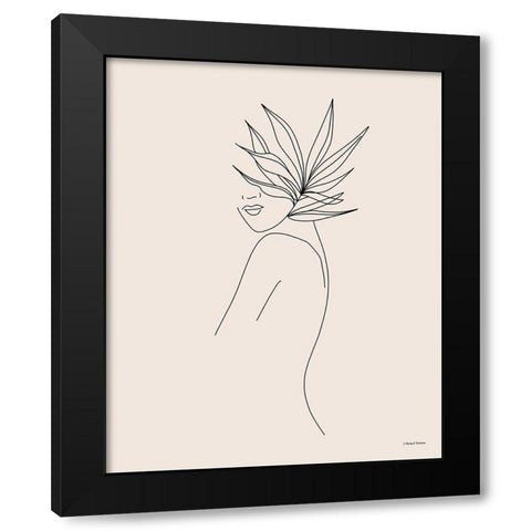 Modern Figural Line Drawing Black Modern Wood Framed Art Print with Double Matting by Nieman, Rachel