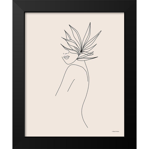 Modern Figural Line Drawing Black Modern Wood Framed Art Print by Nieman, Rachel