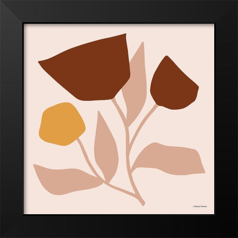 Modern Graphic Floral Stem Black Modern Wood Framed Art Print by Nieman, Rachel