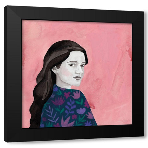 Contemporary Portrait I Black Modern Wood Framed Art Print with Double Matting by Nieman, Rachel