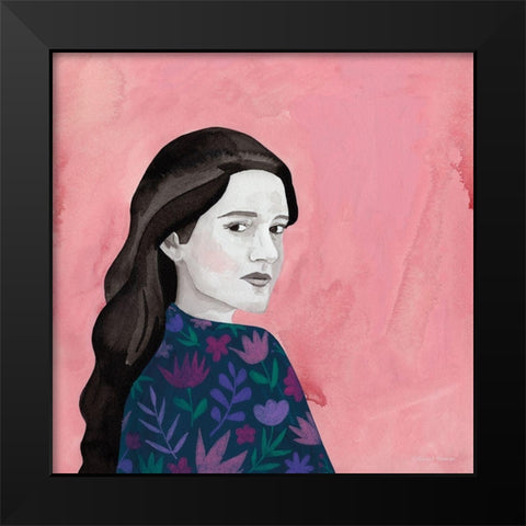 Contemporary Portrait I Black Modern Wood Framed Art Print by Nieman, Rachel