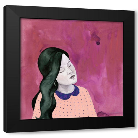 Contemporary Portrait II Black Modern Wood Framed Art Print with Double Matting by Nieman, Rachel