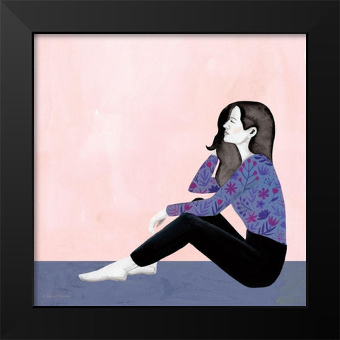 Contemporary Portrait III Black Modern Wood Framed Art Print by Nieman, Rachel