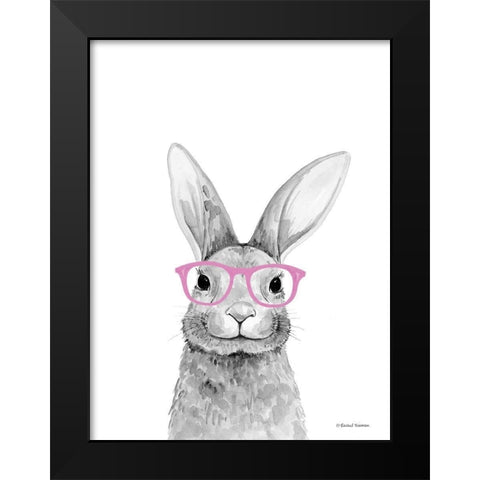 Smart Rabbit Black Modern Wood Framed Art Print by Nieman, Rachel