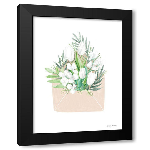 Flower Delivery Black Modern Wood Framed Art Print by Nieman, Rachel