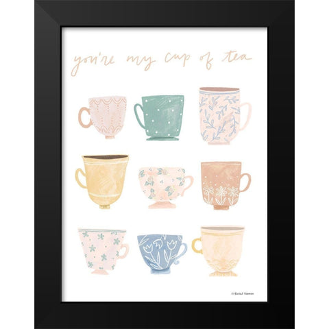 Youre My Cup of Tea Black Modern Wood Framed Art Print by Nieman, Rachel