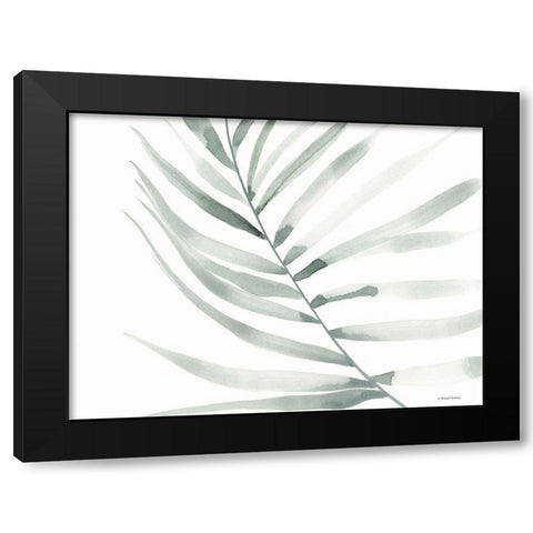 Sage Fern Leaf Black Modern Wood Framed Art Print by Nieman, Rachel