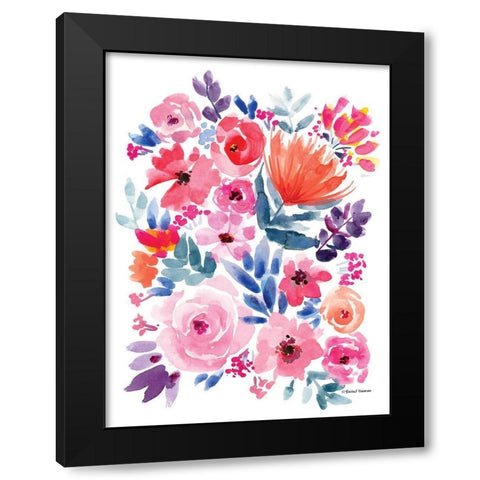 Vibrant Flowers I Black Modern Wood Framed Art Print by Nieman, Rachel