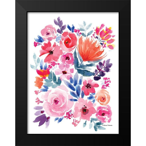 Vibrant Flowers I Black Modern Wood Framed Art Print by Nieman, Rachel