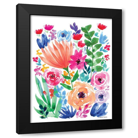 Vibrant Flowers II Black Modern Wood Framed Art Print with Double Matting by Nieman, Rachel