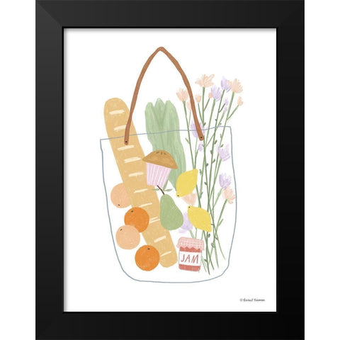 Summer Shopping Black Modern Wood Framed Art Print by Nieman, Rachel