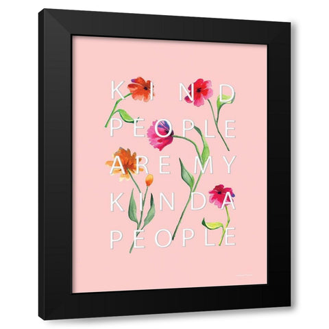 Kind People Black Modern Wood Framed Art Print with Double Matting by Nieman, Rachel