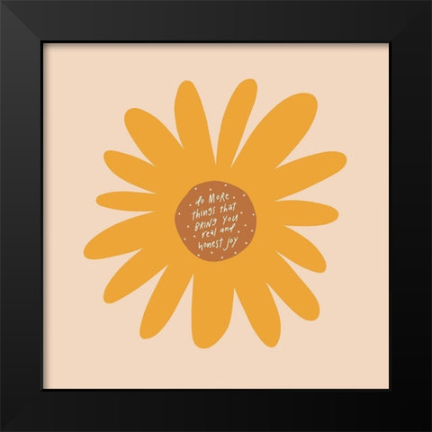 Real and Honest Joy Black Modern Wood Framed Art Print by Nieman, Rachel