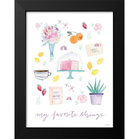 My Favorite Things Black Modern Wood Framed Art Print by Nieman, Rachel