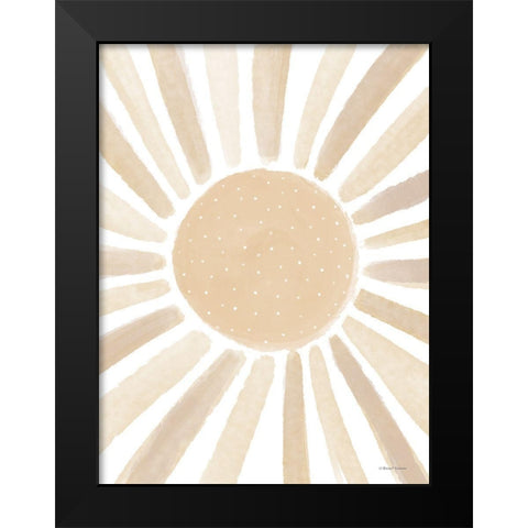 Polka Dot Sunny Day Black Modern Wood Framed Art Print by Nieman, Rachel