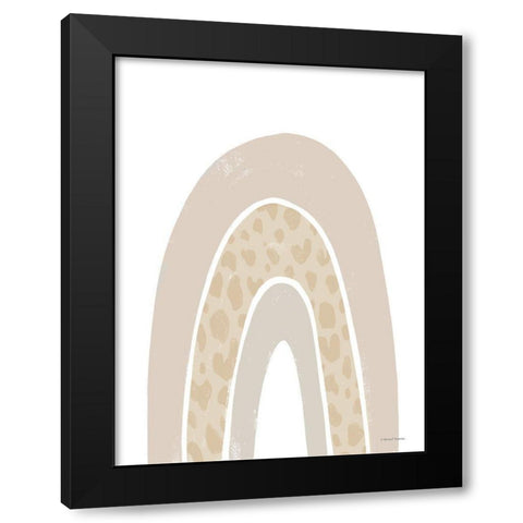 Giraffe Print Rainbow Black Modern Wood Framed Art Print by Nieman, Rachel