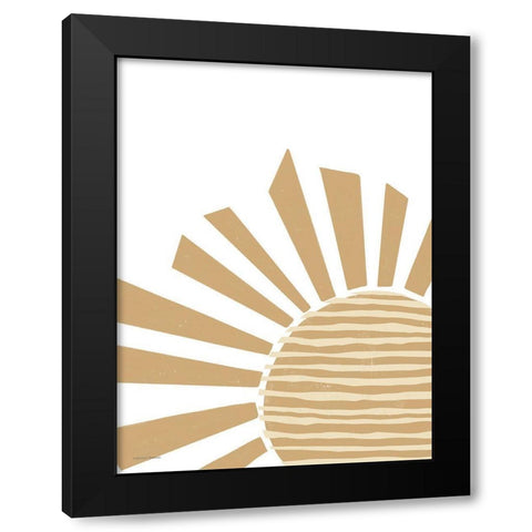 Safari Sunshine Black Modern Wood Framed Art Print by Nieman, Rachel