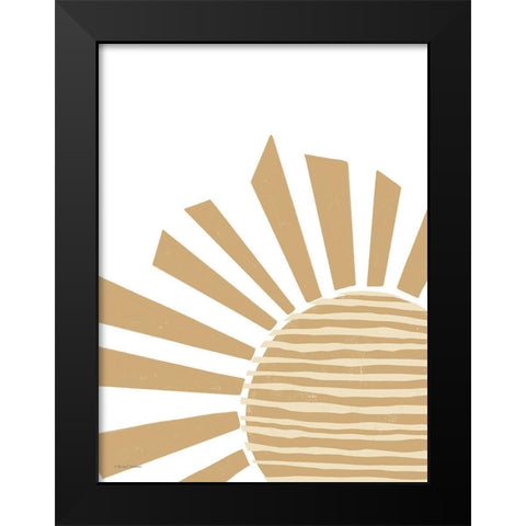 Safari Sunshine Black Modern Wood Framed Art Print by Nieman, Rachel