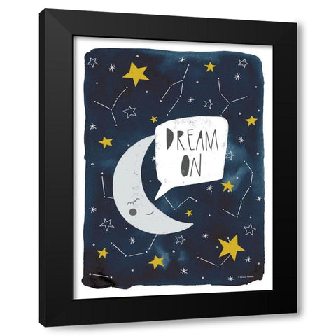 Dream On Moon    Black Modern Wood Framed Art Print by Nieman, Rachel