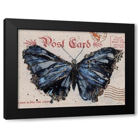 Postcard Painting 4 Black Modern Wood Framed Art Print with Double Matting by Nieman, Rachel