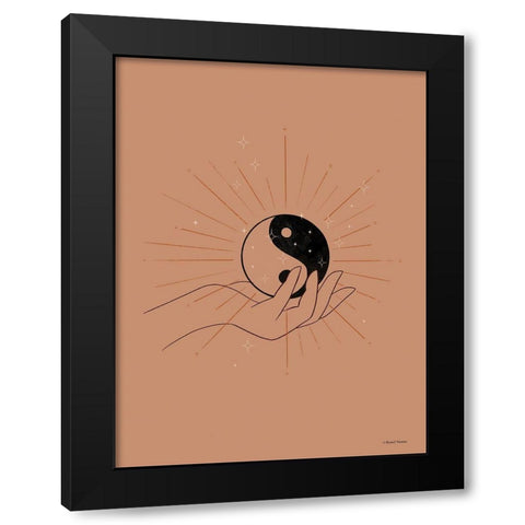 Embrace the Yin and Yang Black Modern Wood Framed Art Print by Nieman, Rachel