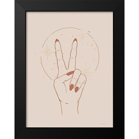 I Am At Peace in This Space Black Modern Wood Framed Art Print by Nieman, Rachel