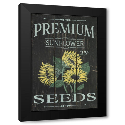 Sunflower Seeds Black Modern Wood Framed Art Print by Soulspeak And Sawdust