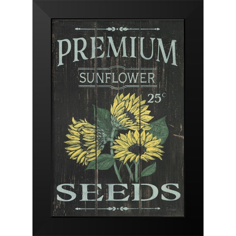 Sunflower Seeds Black Modern Wood Framed Art Print by Soulspeak And Sawdust