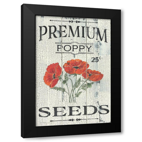 Poppy Seeds Black Modern Wood Framed Art Print by Soulspeak And Sawdust