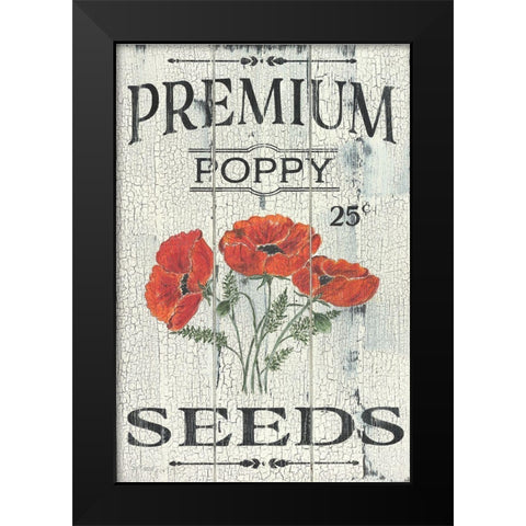 Poppy Seeds Black Modern Wood Framed Art Print by Soulspeak And Sawdust