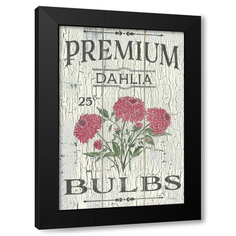 Dahlia Bulbs Black Modern Wood Framed Art Print with Double Matting by Soulspeak And Sawdust