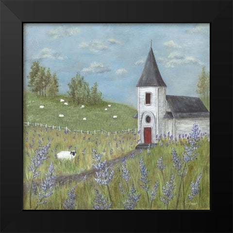 The Lost Sheep Black Modern Wood Framed Art Print by Soulspeak And Sawdust