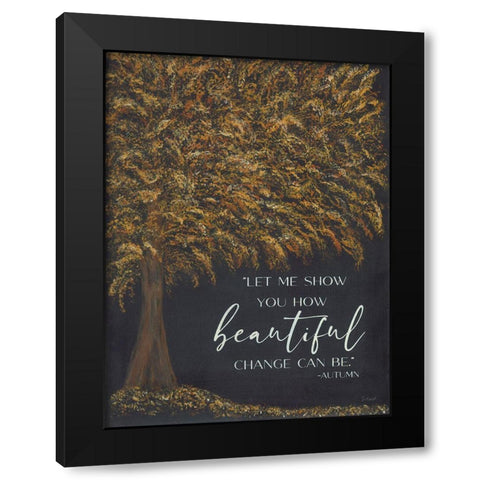 Autumns Wisdom Black Modern Wood Framed Art Print with Double Matting by Soulspeak And Sawdust